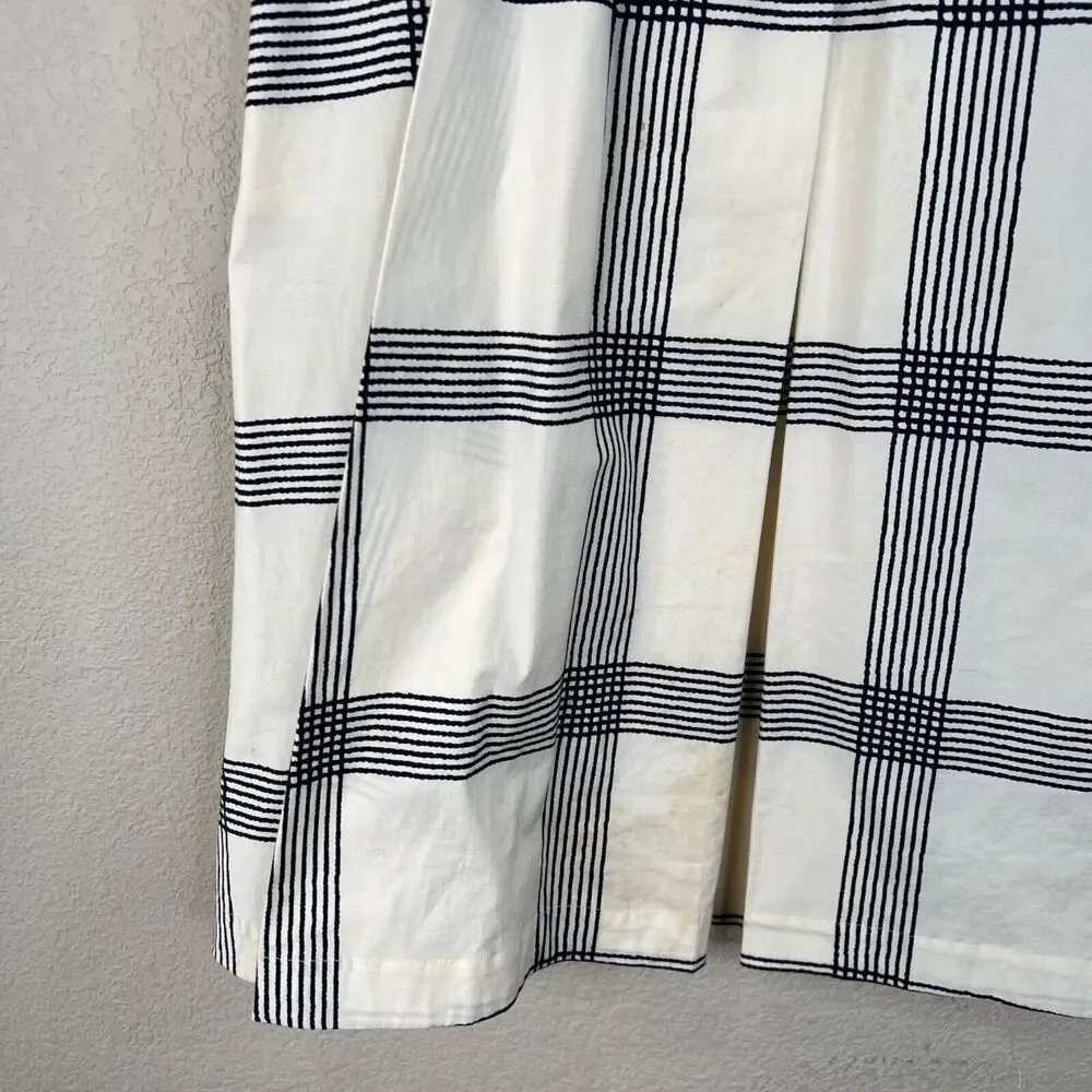 Tory Burch Womens Black &‎ White Plaid Skirt Size 2 Preppy Classic Capsule